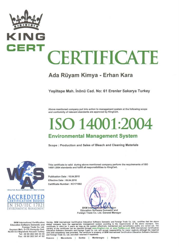  İSO 14001:2004